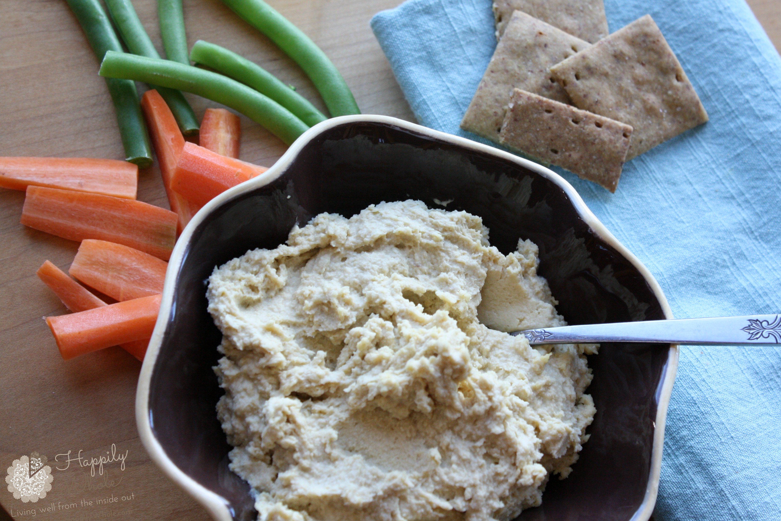 Traditional Homemade Hummus Happily Whole